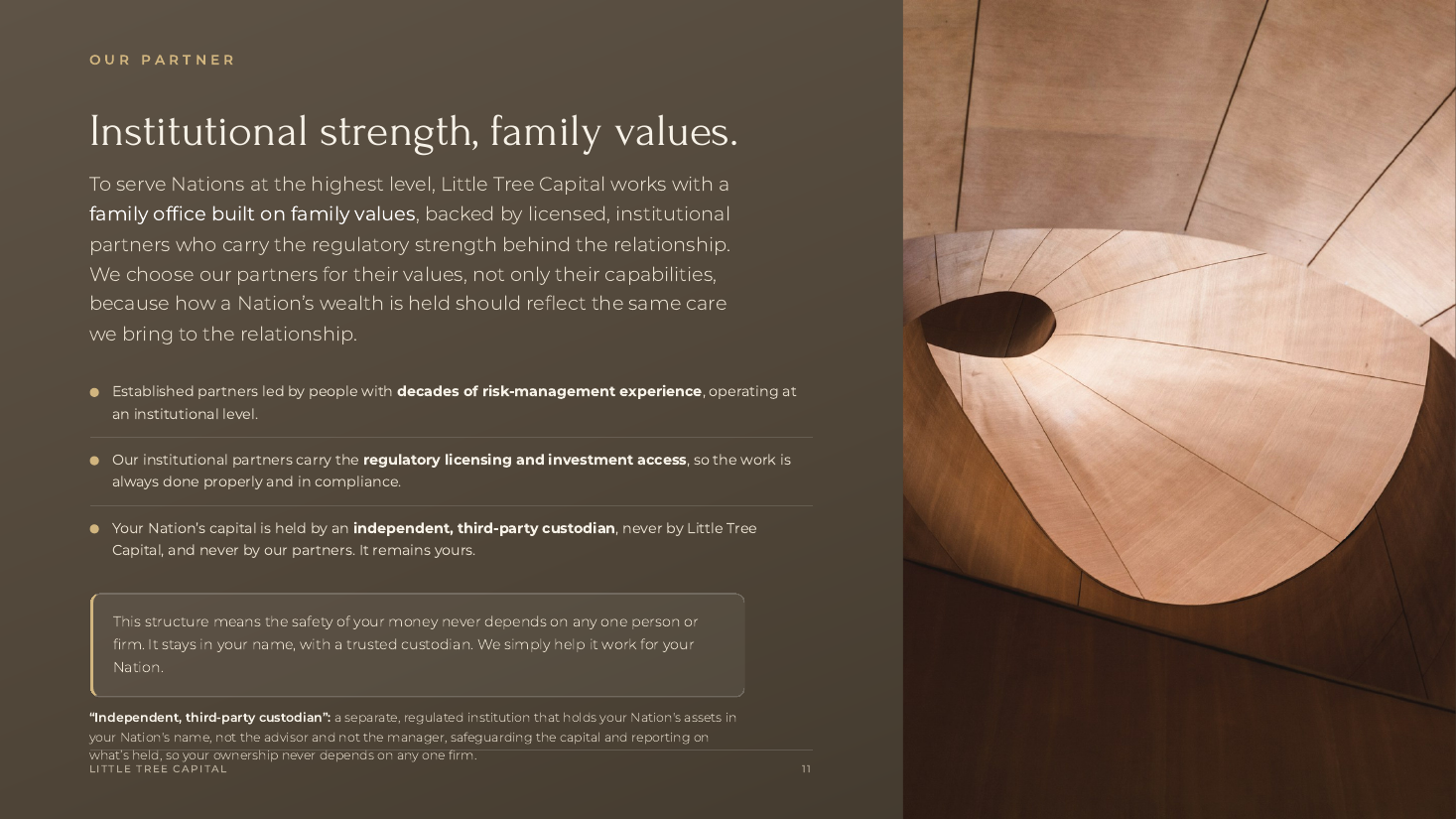 Slide 12 — Our Partner — Vesta