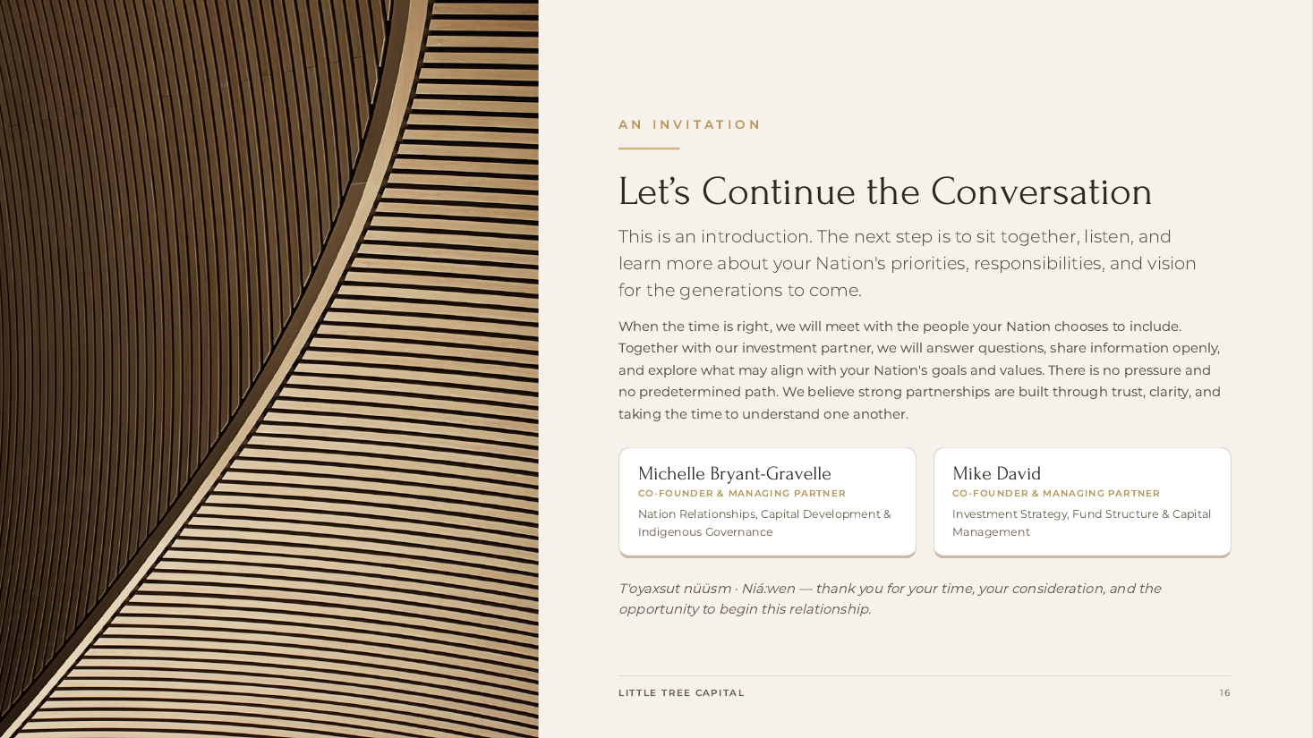 Slide 17 — Let's Continue the Conversation